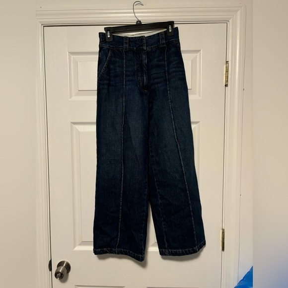 Rachel Comey Elio Wide-Leg Pintuck Jeans Indigo Denim Size 4 - Picture 10 of 14